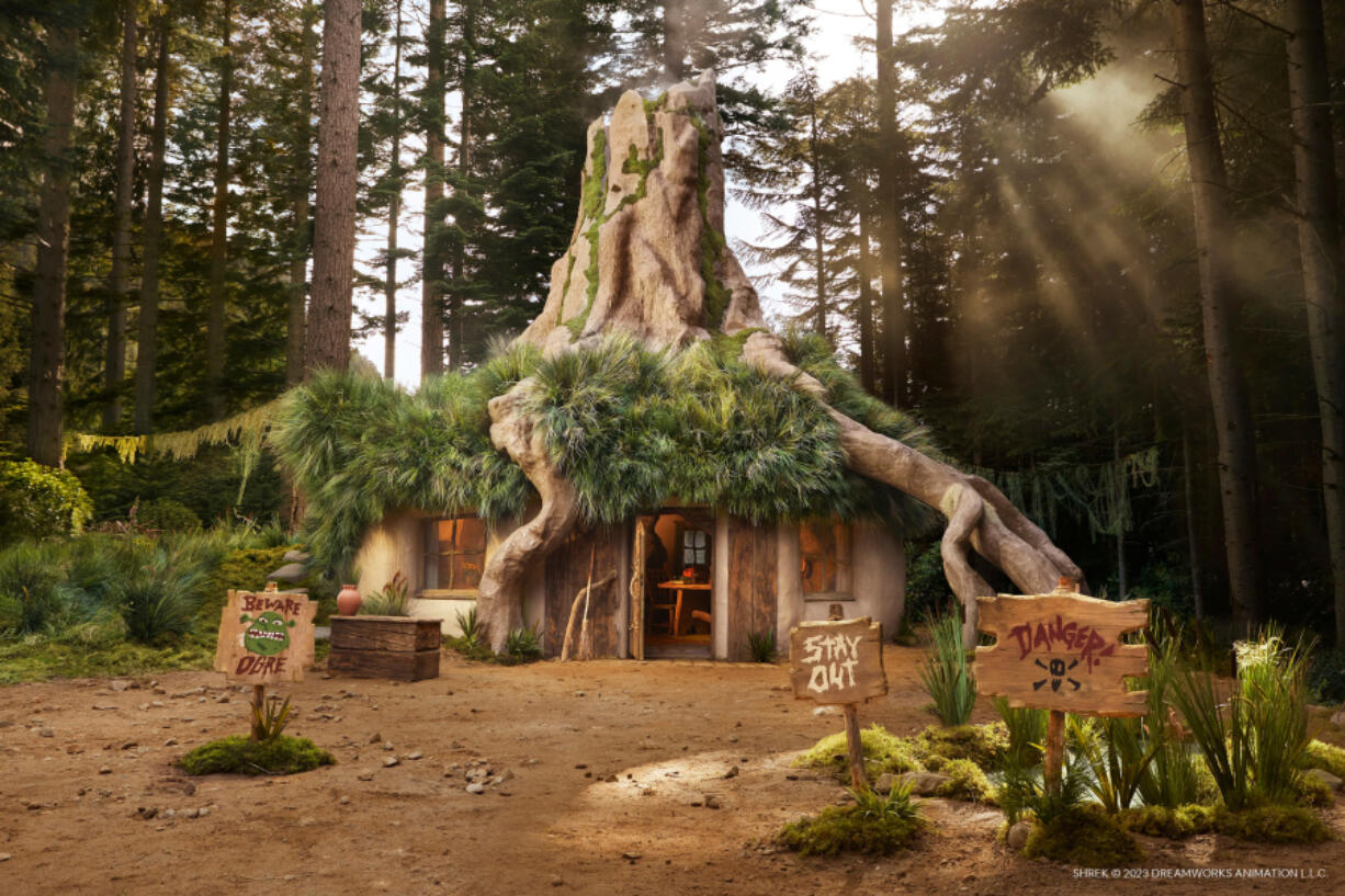 From Oct. 27-29, up to three guests will be able to stay in the Shrek house in Scotland.