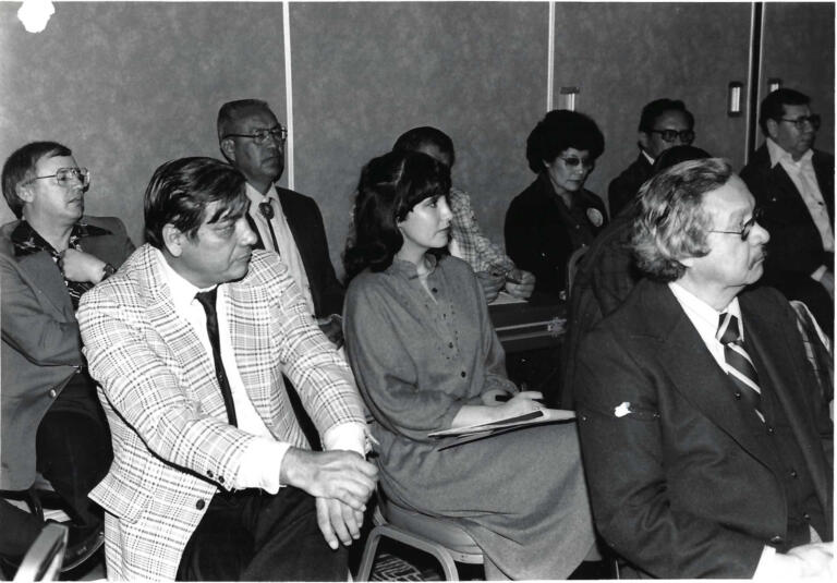 Tanna Engdahl at a Bureau of Indian Affairs meeting in the 1970s. Throughout her time in media and government, she says, she found sexism to be more of a problem than anti-Indian racism.