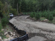 Portland Vancouver Junction Railroad is building a road as part of its efforts to expand the Chelatchie Rail Yard. Residents in the area say the road is blocking a fish-bearing stream that flows into Chelatchie Creek.