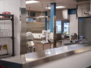 Food service appliances sit in a kitchen at Fourth Plain Community Commons. Fourth Plain Forward is hosting Vancouver's first food business incubator program focused on aiding people of color at the building's new kitchen.