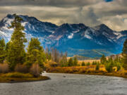 Salmon River, Lower Stanley, Idaho, Sawtooth Range.