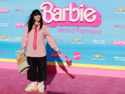 Billie Eilish arrives July 9 for the world premiere of "Barbie" at the Shrine Auditorium in Los Angeles.