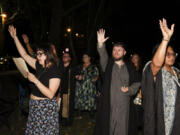 The South Street Circle, a pagan ritual group, celebrates the super blue moon in Pisces in West Philadelphia.