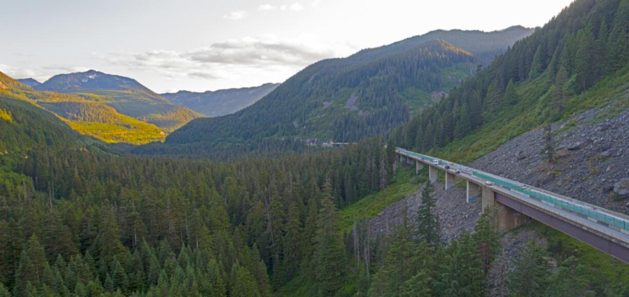 Northwest Forest Highway Snoqualmie Pass Bridge Overpass Cascade Mountains (iStock.com)