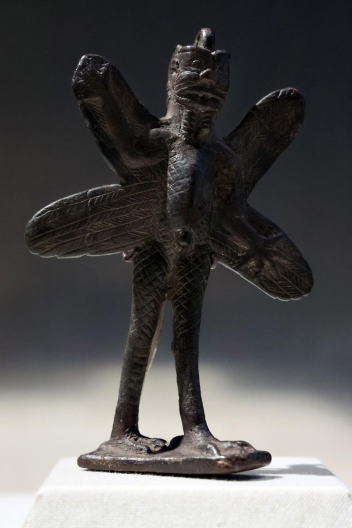 Pazuzu, a king of demons ruling over the demons of the wind, is seen at the University of Chicago's Institute for the Study of Ancient Cultures.