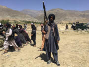 TFILE - aliban soldiers stand guard in Panjshir province northeastern of Afghanistan, Sept. 8, 2021. At a time when Americans are deeply divided along party lines, a new poll shows agreement on at least one issue: the United.States' two-decade long war in Afghanistan was not worth fighting.