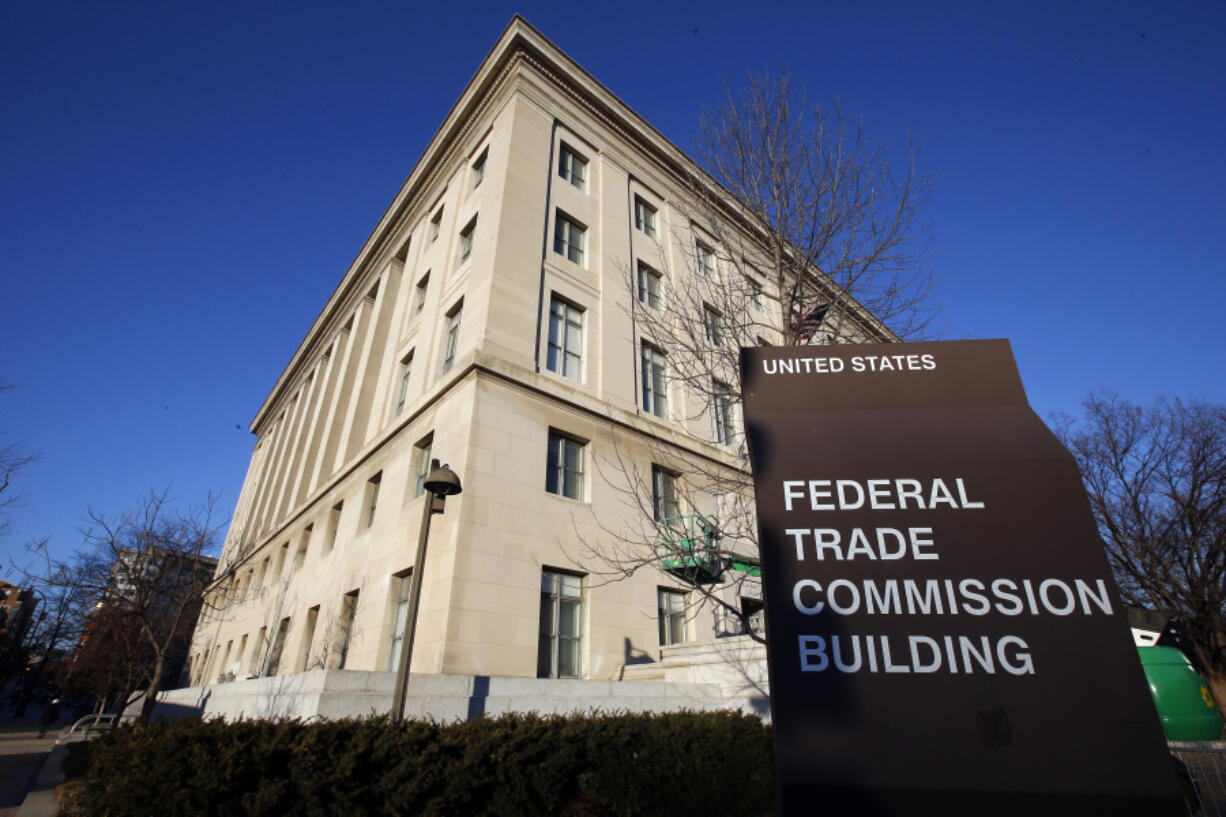 FILE - The Federal Trade Commission (FTC) building in Washington, on Jan. 28, 2015. The Federal Trade Commission on Oct. 11, 2023, proposed a rule to ban any hidden and bogus "junk" fees, which can mask the total cost of concert tickets, hotel rooms and utility bills. President Joe Biden has made the removal of these fees a priority of his administration.