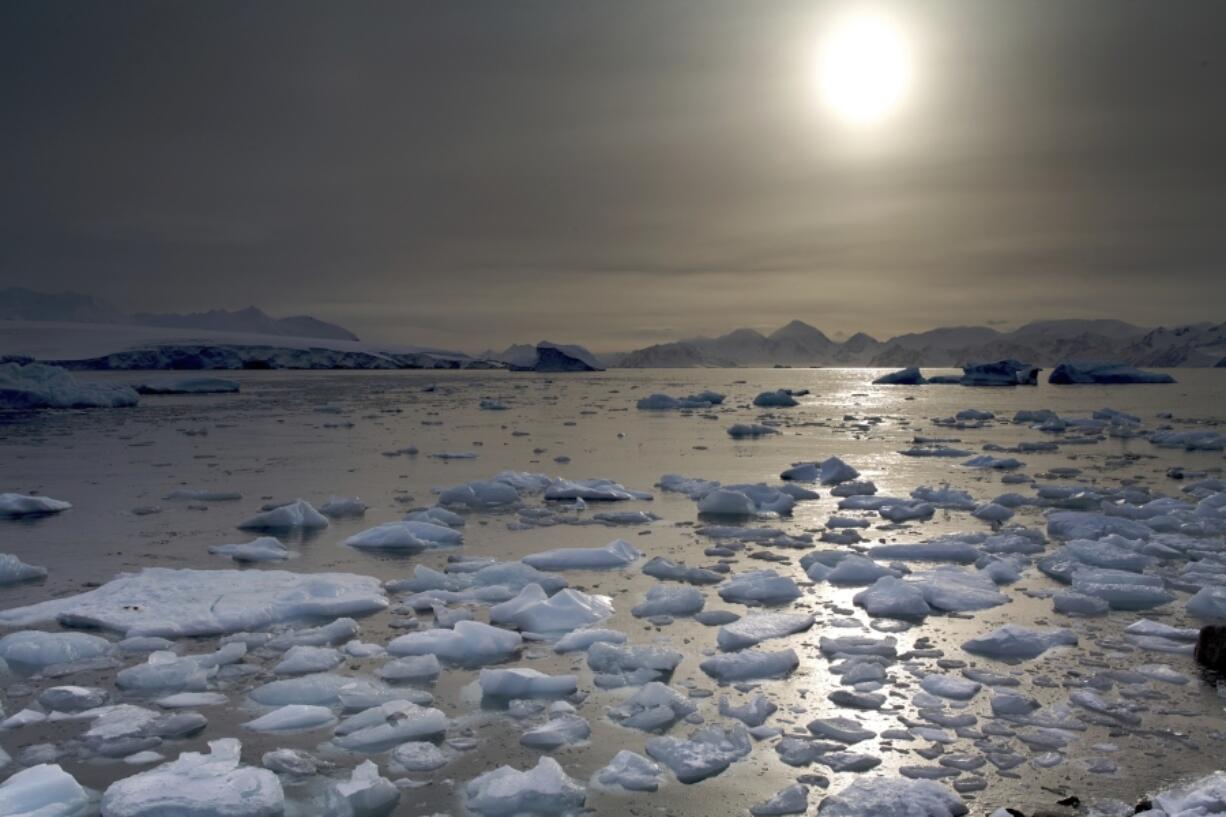 This undated image provided by British Antarctic Survey, shows the North Cove, in Antarctic. No matter how much the world cuts back on carbon emissions, a key and sizable chunk of Antarctica is essentially doomed to an "unavoidable" melt, a new study found.