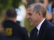 President Joe Biden's son Hunter Biden arrives for a court appearance, in Wilmington, Del, Tuesday, Oct. 3, 2023.