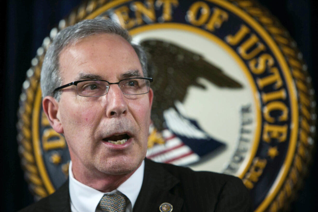 FILE - U.S. Attorney David Weiss speaks during a press conference on May 3, 2018, at his district office in Wilmington, Del. The special counsel overseeing the Hunter Biden investigation is expected to testify before a Congressional committee behind closed doors as a GOP probe into the Justice Department's handling of the case continues to unfold. In a rare step, David Weiss is set to appear for a transcribed interview before members of the House Judiciary Committee on Nov. 7, 2023, sources told The Associated Press Friday on the condition of anonymity to discuss the closed-door appearance.