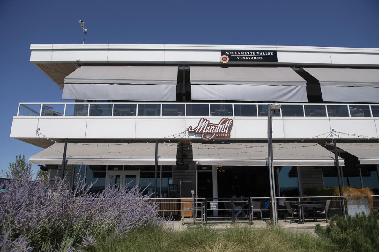 Willamette Valley Vineyards and Maryhill Winery at Waterfront Vancouver are seen in this file photo from last year. A desire for newly built retail spaces like those at the waterfront are driving demand for retail spaces in Clark County.