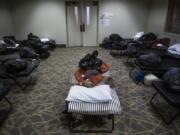 Shelter beds are ready in the Winter Hospitality Overflow shelter at St. Paul Luther Church in Vancouver. Congregations and nonprofit organizations in Clark County are working to expand the number of winter shelter beds available with Satellite Overflow Shelters at Beautiful Savior Lutheran Church, Immanuel Lutheran Church and  River City Church. Other locations will provide more beds in the event of extreme winter weather.