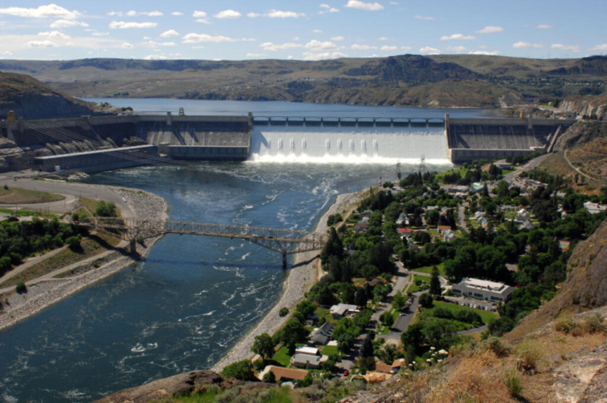 Construction of the Grand Coulee Dam in Washington began in 1933 and was completed in 1942. It is the largest hydropower producer in the U.S. and also part of the Columbia Basin Project, irrigating more than 600,000 acres.