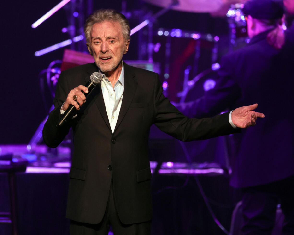 Frankie Valli performs on opening night of Frankie Valli & The Four Seasons' "The Last Encores" residency at the International Theater at the Westgate Las Vegas Resort & Casino on Oct. 26 in Las Vegas.