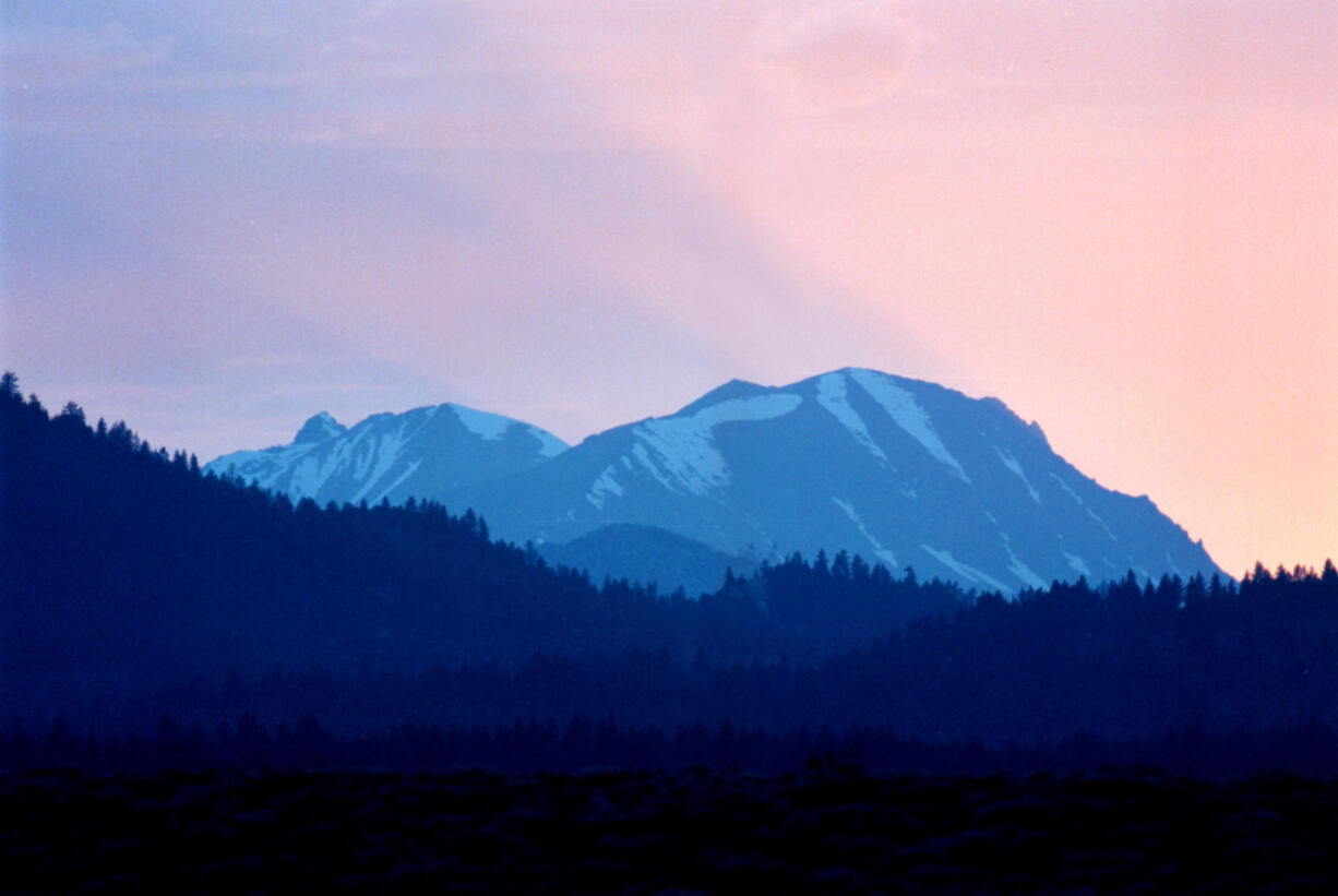 Mammoth Mountain, in the Eastern Sierra Nevada Mountains of California, is located along the giant Long Valley Caldera.