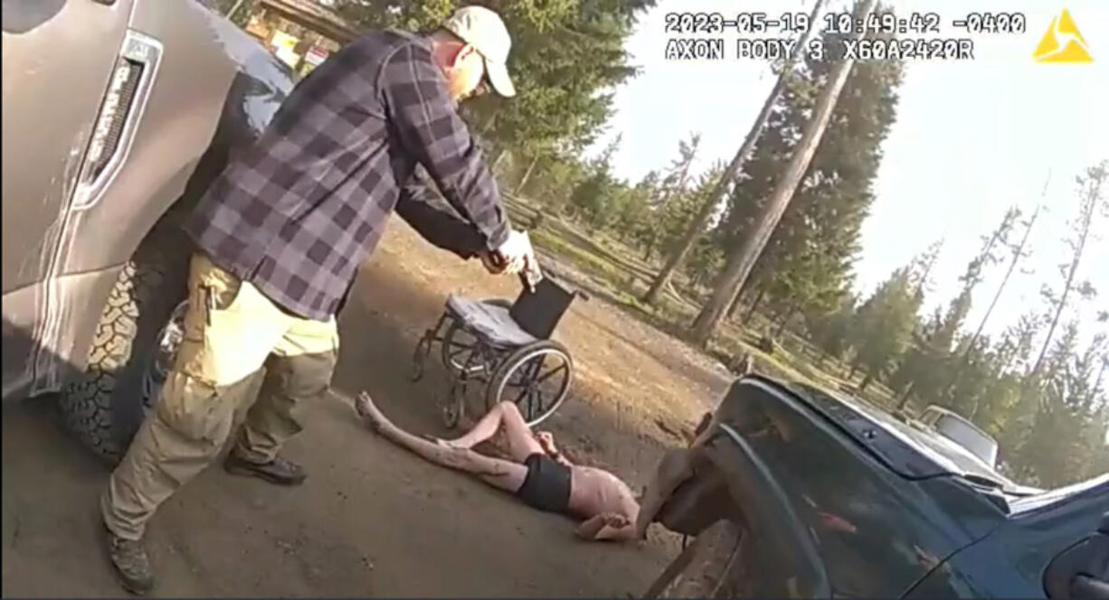 On May 19, 2023, undercover federal agents tried to arrest Timber Roberts for camping violations in the Payette National Forest near McCall, Idaho. When wheelchair-bound Brooks Roberts rushed to help his brother, agents shot him. Brooks later said he did not know they were law enforcement and is now suing the federal government. (U.S.
