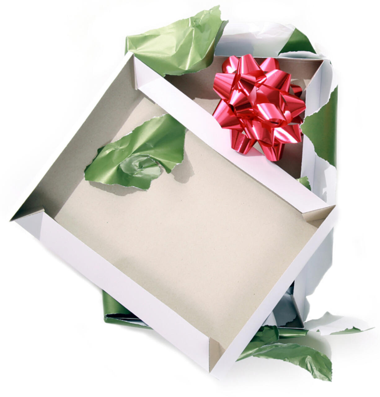 istock.com photo of unwrapped present.