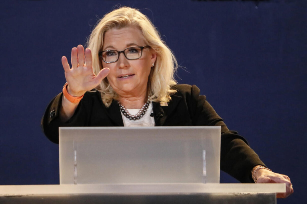 U.S. Rep. Liz Cheney, then the vice-chair of the congressional committee investigating Jan. 6, speaks at the Reagan Library in June 2022, as part of its series on the future of the GOP.