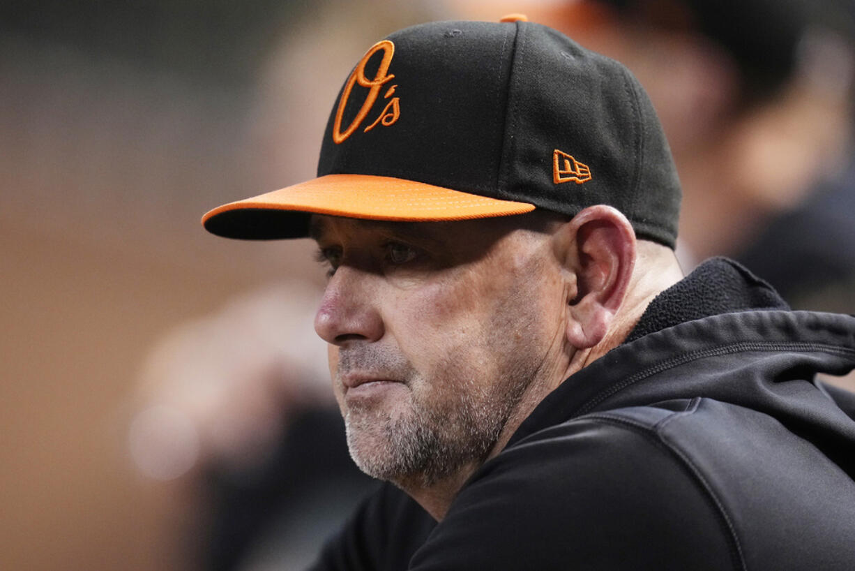 Baltimore Orioles manager Brandon Hyde was named AL Manager of the Year by the Baseball Writers' Association of America, in voting announced Tuesday, Nov. 14, 2023.. (AP Photo/Ross D.