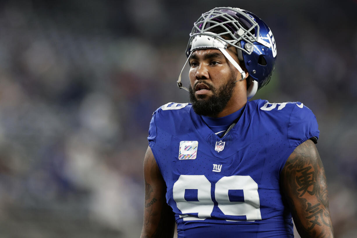 Defensive end Leonard Williams, who was traded to the Seattle Seahawks on Monday, Oct. 30, 2023, is expected to step right in for the Seahawks on Sunday against the Baltimore Ravens.