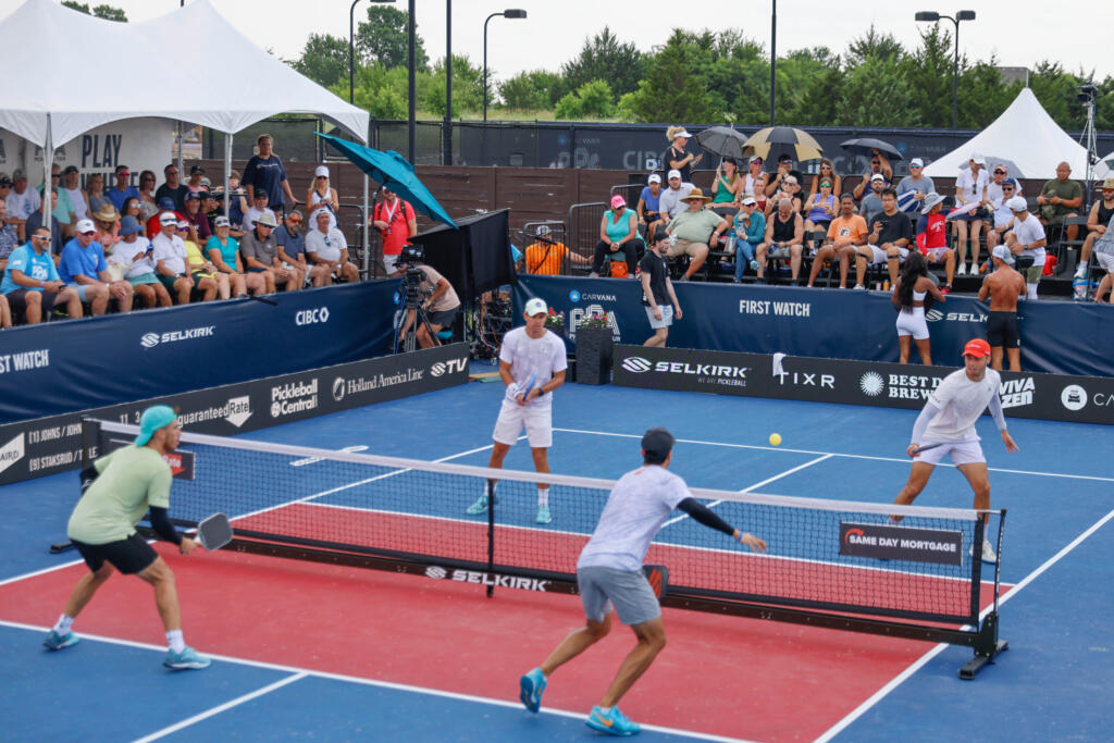 Pro pickleballers converged on Rockwall, Texas, this summer for a Professional Pickleball Association tour event.