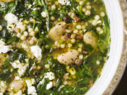 Sardinian Herb Soup With Fregola and White Beans.