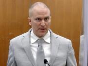 FILE - In this image taken from video, former Minneapolis police officer Derek Chauvin addresses the court at the Hennepin County Courthouse, June 25, 2021, in Minneapolis. Chauvin was convicted in the killing of George Floyd. Chauvin is making another attempt to overturn his federal civil rights conviction in the 2020 murder of Floyd, saying new evidence shows that he didn&rsquo;t cause Floyd&rsquo;s death. In a motion filed in federal court Monday, Nov. 13, 2023, Chauvin said he would never have pleaded guilty to the federal charge in 2021 if he had known about the theories of a Kansas forensic pathologist with whom he began corresponding in February this year.