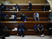 Traveler wait to board their Amtrak trains ahead of the Thanksgiving Day holiday at 30th Street Station in Philadelphia, Wednesday, Nov. 22, 2023.