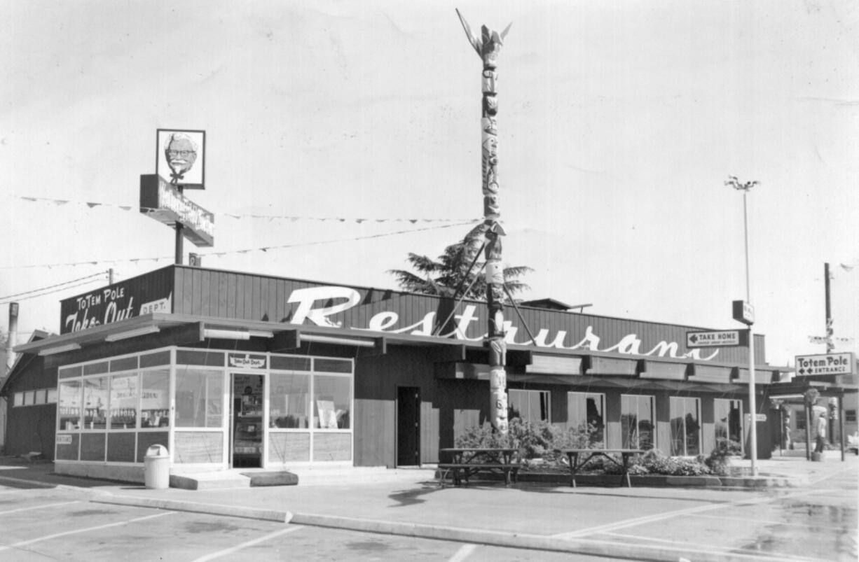By the time this photo of the Totem Pole Restaurant was taken in 1962, it had already been in business for more than 40 years.