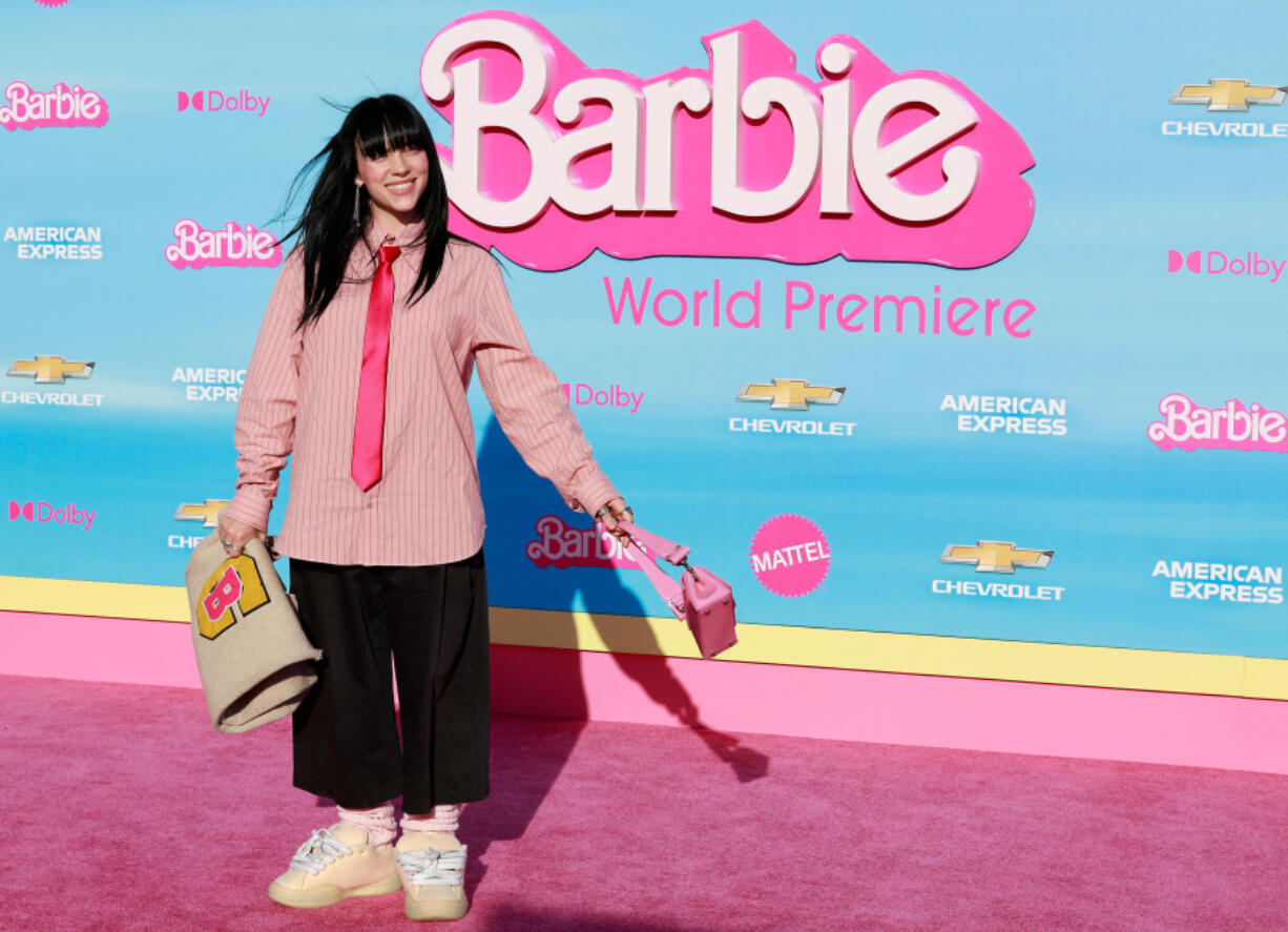 Billie Eilish arrives for the world premiere of &ldquo;Barbie&rdquo; at the Shrine Auditorium in Los Angeles on July 9, 2023.