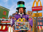 Inspired by its iconic Happy Meal, McDonald&Ccedil;&fnof;&Ugrave;s partnered with entertainer Kerwin Frost for an adult meal box featuring six new McNugget Buddy collectible figurines.