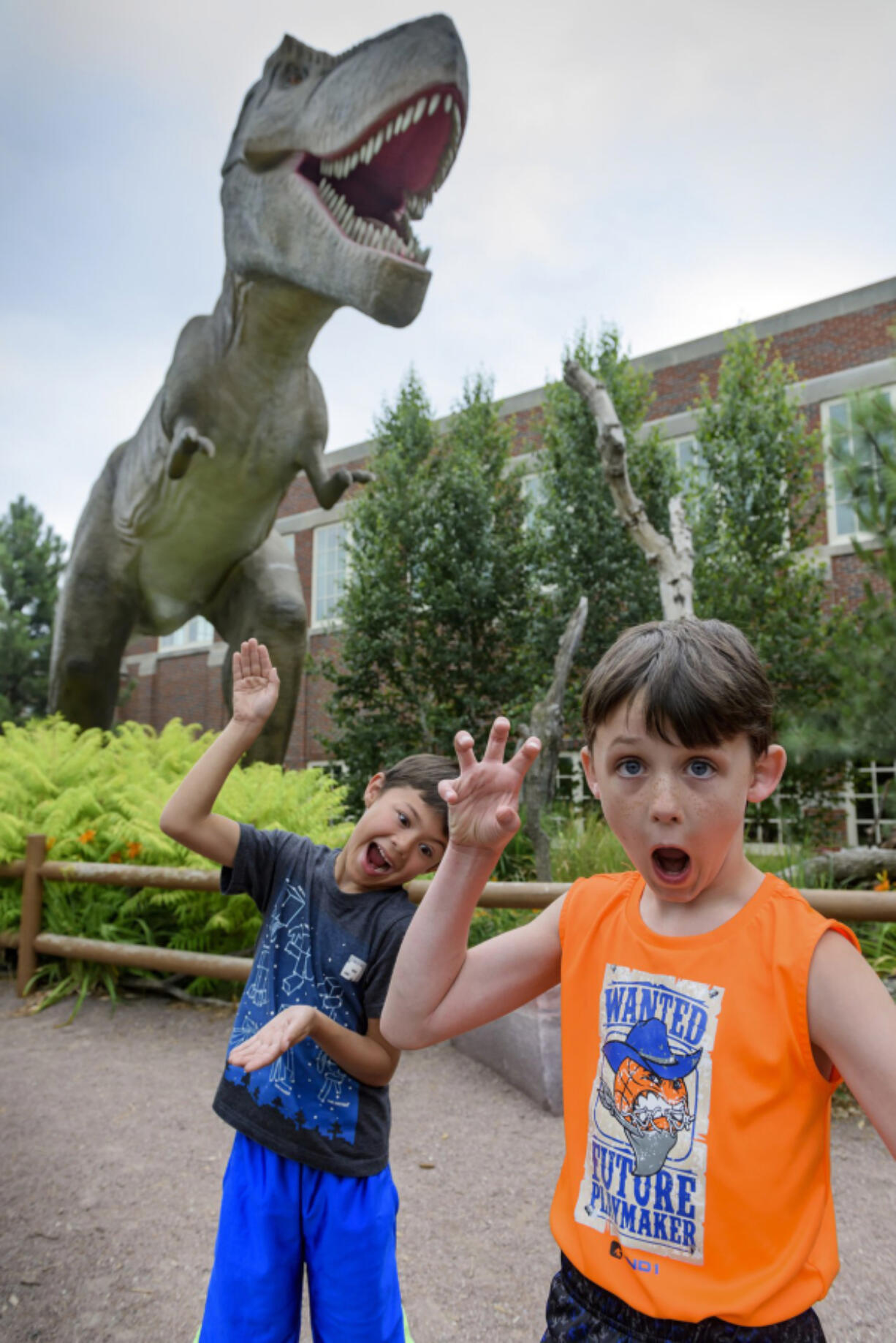 A couple of youngsters ham in up in front of South Dakota Children&rsquo;s Museum.