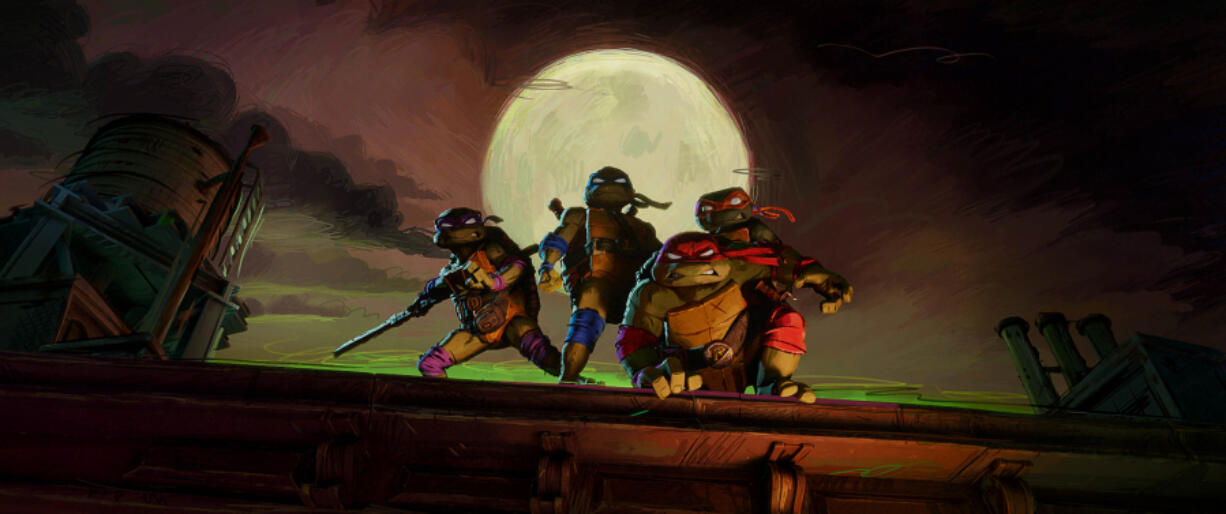 A still from &ldquo;Teenage Mutant Ninja Turtles: Mutant Mayhem.&rdquo; (Paramount Pictures)