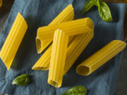 Manicotti, a large, ridged, tubed pasta, can be used for a satisfying baked pasta dish.