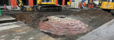 An old brick cistern was found in a downtown Vancouver street in October, bringing construction to a halt.