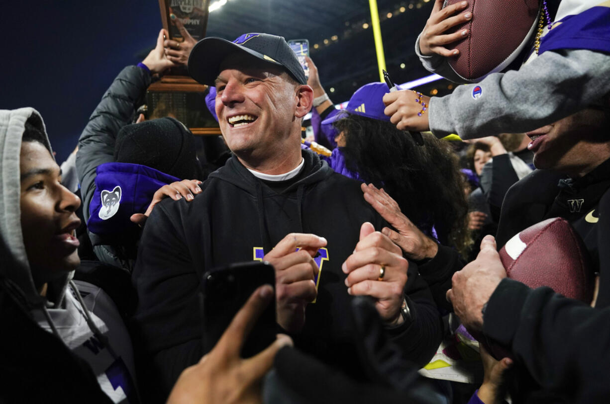 Washington head coach Kalen DeBoer was named The Associated Press coach of the year in college football on Tuesday, Dec. 19, 2023. He led the Huskies to a 13-0 regular-season record a spot in the College Football Playoff national semifinals.