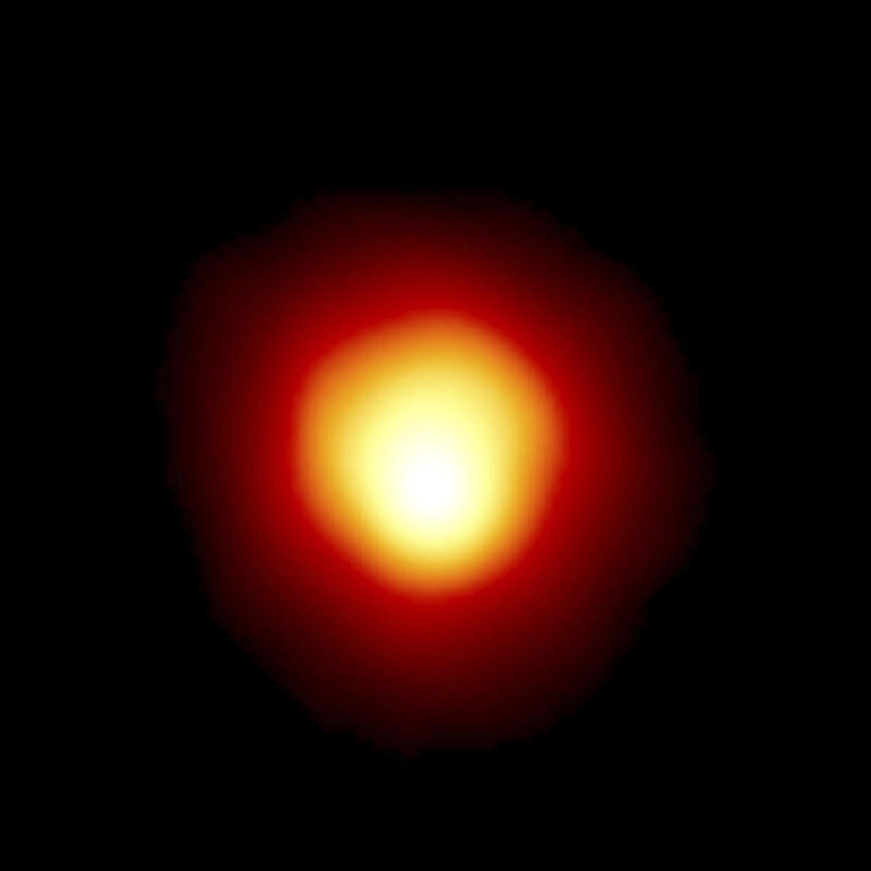 This image made with the Hubble Space Telescope and released by NASA on Aug. 10, 2020 shows the star Alpha Orionis, or Betelgeuse, a red supergiant. The star, one of the biggest and brightest in the night sky, will momentarily vanish as an asteroid passes in front of it late Monday, Dec. 11, 2023, into early Tuesday. The event should be visible to millions of people along a narrow corridor stretching from central Asia&rsquo;s Tajikistan and Armenia, across Turkey, Greece, Italy and Spain, all the way to Miami and the Florida Keys, and, finally, Mexico.