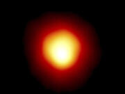 This image made with the Hubble Space Telescope and released by NASA on Aug. 10, 2020 shows the star Alpha Orionis, or Betelgeuse, a red supergiant. The star, one of the biggest and brightest in the night sky, will momentarily vanish as an asteroid passes in front of it late Monday, Dec. 11, 2023, into early Tuesday. The event should be visible to millions of people along a narrow corridor stretching from central Asia&rsquo;s Tajikistan and Armenia, across Turkey, Greece, Italy and Spain, all the way to Miami and the Florida Keys, and, finally, Mexico.