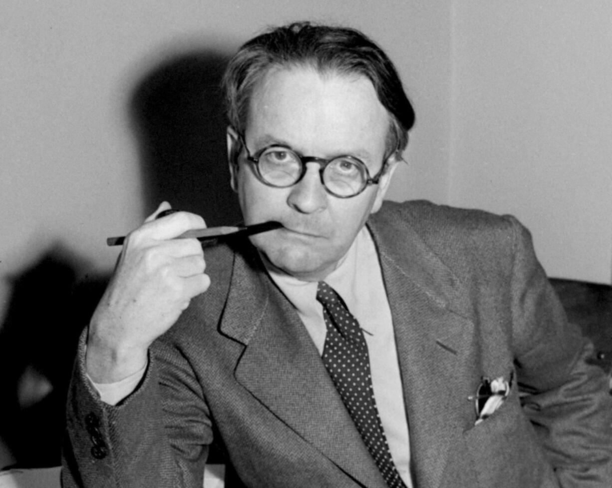 This 1946 file photo shows mystery novelist and screenwriter Raymond Chandler. A rare and newly published Raymond Chandler poem is an ode to his late wife, Cissy.