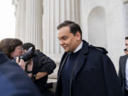 Rep. George Santos, R-N.Y., leaves the Capitol after being expelled from the House of Representatives, Friday, Dec. 1, 2023, in Washington. The House has voted to expel Santos following a critical ethics report on his conduct that included converting campaign donations for his own use, making him just the sixth member in the chamber&rsquo;s history to be ousted by his colleagues. Expulsion requires support from two-third of the House.