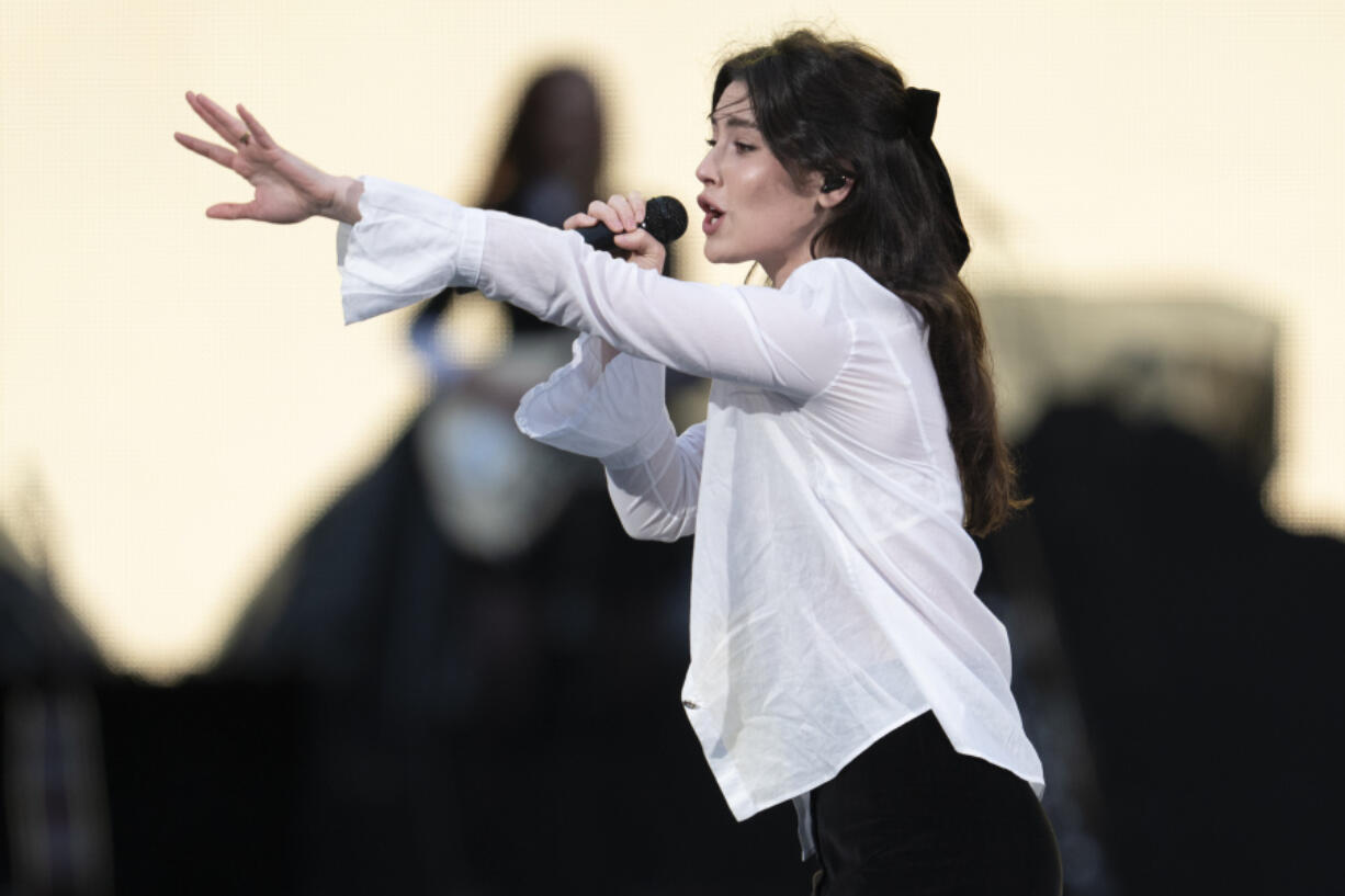 Gracie Abrams performs May 5 as the opening act for Taylor Swift&rsquo;s The Eras Tour in Nashville, Tenn. Abrams is nominated for a Grammy Award for best new artist.