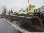 Snow plows are lined up and ready for whatever weather hits Clark County.