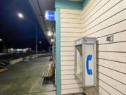 A payphone at the Clinton ferry terminal on Whidbey Island.