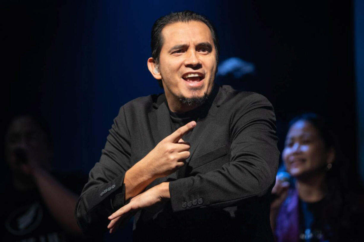 The Deaf and Hard of Hearing Founder of Loud n Clear Ministry Eduardo Cardenas Jr. signs a worship song at Elevate Life Church in Sacramento, Calif. on Jan. 14.