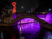 San Antonio River Walk aglow year round.