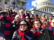 Brush Prairie resident Sandra Sermone on the Capitol steps along with other families part of the ADNP Kids Research Foundation.