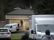 A Thursday night fire did serious damage to the crematorium at Evergreen Memorial Garden Cemetery and Funeral Chapel in east Vancouver, as seen Friday morning, Jan. 26, 2024. No injuries were reported.