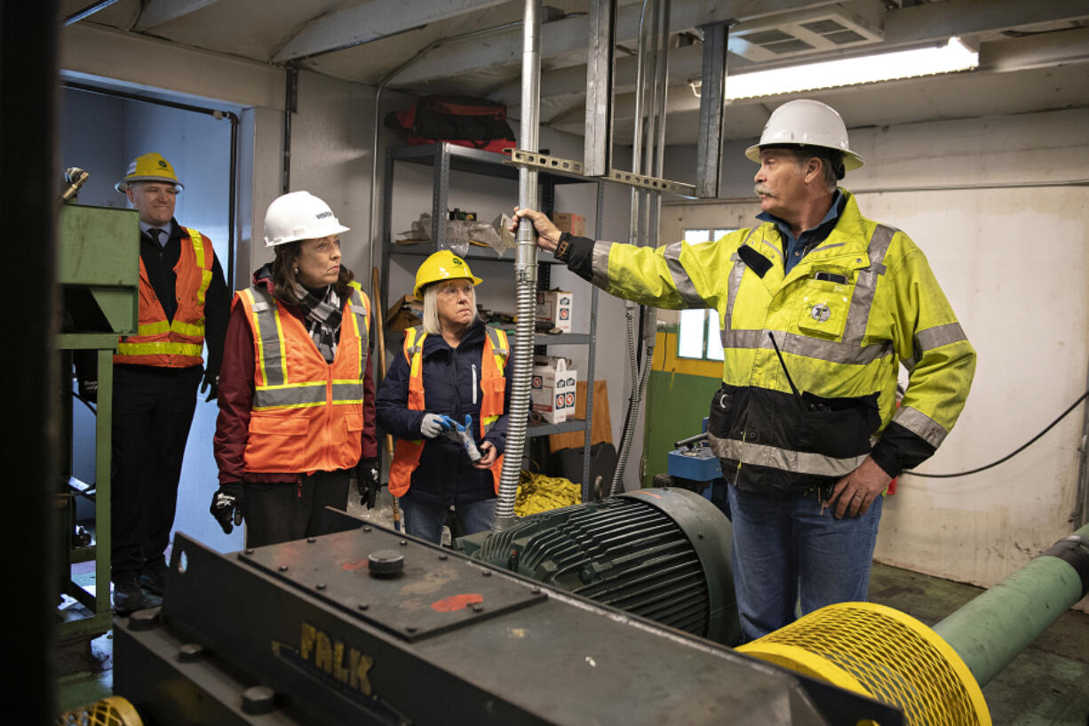 Marc Gross has given countless tours of the Interstate 5 Bridge during his more than two decades as bridge supervisor. Gross said a tour favorite is seeing the gunk that is used to grease the 6&frac12; miles of cable.