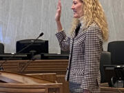 Tessa Gorman is sworn in as the new U.S. attorney for the Western District of Washington. Gorman has served 23 years with the office and she called it a privilege to be tasked with leading it. (Photo contributed by the U.S.