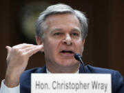 FILE - FBI Director Christopher Wray testifies before a Senate Judiciary Committee oversight hearing on Capitol Hill in Washington, Dec. 5, 2023. Wray is preparing to tell House lawmakers that Chinese government hackers are busily targeting water treatment plants, the electrical grid, transportation systems and other critical infrastructure inside the United States.